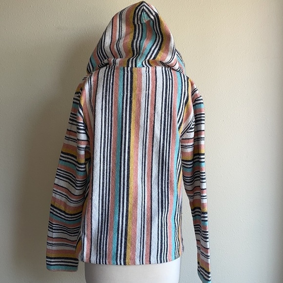 BEACHLIFE cotton long sleeve striped cover up top women’s size XS - Picture 5 of 8